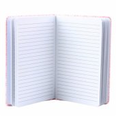 Notatnik W Line Brokatowy Naszywki Różowy B6 80 Kartek