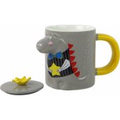 Gray Dinosaur Infuser Mug 400 ml