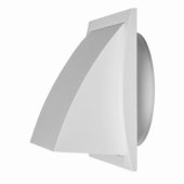 Plastikinės grotelės, 190x190mm, Ø125mm, išorinės, su atbuliniu vožtuvu