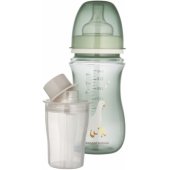 Nuo dieglių apsaugantis buteliukas 240 ml GOOSE su pieno miltelių talpykla 35/ 245 žalias