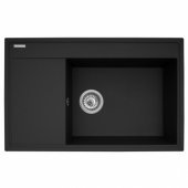 Set - Sink PYRAMIS CAMEA (79x50) 1B 1D R + Faucet IDEA Black Edition -