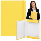 Folder for documents with elastic band, hard, office, yellow, A4/ 4.5 c
