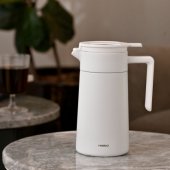 Termosas su keramine danga, baltas, 600ml