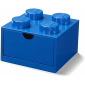 Room Copenhagen LEGO rašomojo stalo stalčius 4, daiktadėžė (mėlyna, su rankenėlėmis)