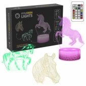 SNL116RGB LED lamp Light decoration Horses RGB 3D