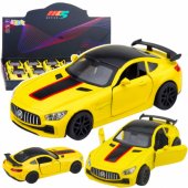 Sports Car Metal Opening Doors Lights Sounds Yellow 1:32