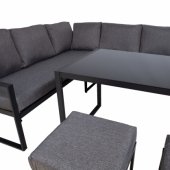 Set LEIPZIG table, corner sofa, 2 ottomans