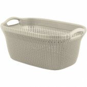 Basket Knit White 40L 60x39x27cm