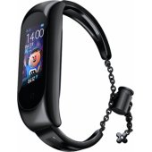 Metalinė apyrankė Xiaomi Mi Band 3 / 4 / 5 / 6, juoda