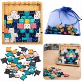Wooden Puzzle Kittens Educational Puzzle Frame Bag 62 pcs.