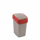 Curver Pacific Flip recycling garbage can tilting 25L red