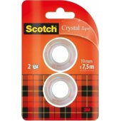 Scotch Taśma biurowa Scotch Crystal 19mm (2szt)