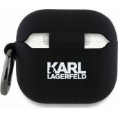 Silicone Karl Head 3D Case for AirPods 4 Black