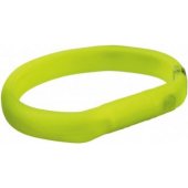 Trixie Obręcz z lampą błyskową USB, L–XL: 70 cm/ 17 mm, zielona