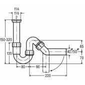 PVC trap 11/ 2"x40