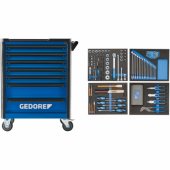 Gedore tool trolley workster highline (blue/ black, incl. 147 tools)