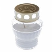 Candle white Ø10x13cm