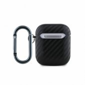 PU Carbon Case for AirPods 1/ 2 Black