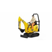 JCB mikroekskavatorius 8010 CTS ir žmogus (62002)
