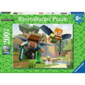 Ravensburger dėlionė vaikams Minecraft – Gyvūnų nuotykiai, 200 detalių