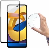 Visą ekraną dengiantis Flexi Nano stiklas Xiaomi Poco M4 Pro 5G, skaidrus