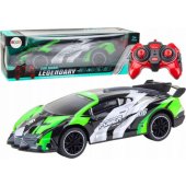 Sports Car Remote Controlled RC 1:10 25km/ h Lights Green