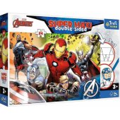 Trefl dvipusė dėlionė, 24 detalės, Super Maxi Strong Avengers 3 viename