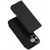 Skin Pro dėklas su atverčiamu dangteliu ir kortelių skyriumi, skirtas iPhone 17, juodas