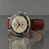 Aviation Vintage Pilot 41 mm Silver/ Brown