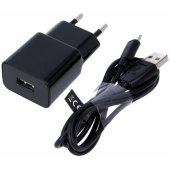 MXTC-01 1x USB 2.1A juodas + microUSB