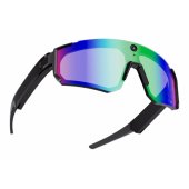 V06 AI Sports Sunglasses (Black with Blue Lenses)