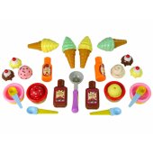 LeanToys Sweets Set Ice Cream Cupcakes Sauce Spoons