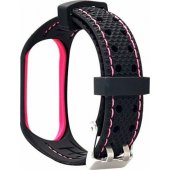 Sportinis dirželis Xiaomi Mi Band 6/ 5 juodas-rožinis