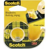 Scotch Taśma klejąca dwustronna 12mm 6.3m na podajniku (SC5006)