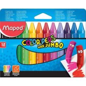 Maped Colorpeps Jumbo vaškinės kreidelės, 12 spalvų (206032)