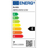 E14, G45, 6.5W, 806lm, 3000K warm white