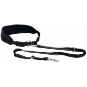 Waist Belt with Leash Black