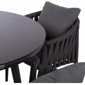 BRISTOL table and 4 chairs black