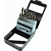 _7627255 AW HSS M2 metalo grąžtai, 19 vnt. / 1,0–10 mm/ PREMIUM