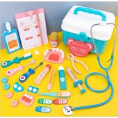 Doctor suitcase with 38 elements Blue