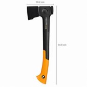 Fiskars X-series X18 universalus kirvis su S formos ašmenimis, kirvis/ rankinis kirvis (juoda/ oran