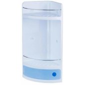 Corner shelf with drawer white White/ Blue
