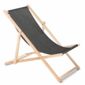 Classic beech lounger GreenBlue GB183M Melange black