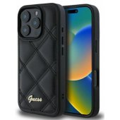 Quilted Metal Logo iPhone 16 Pro Black
