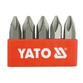" Yato smūginio atsuktuvo kryžminiai antgaliai PH2 5/ 16"" 5 vnt. YT-2810