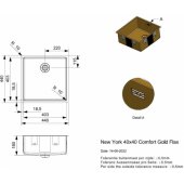 New York 40x40 (L) OKG Comfort Gold Flax