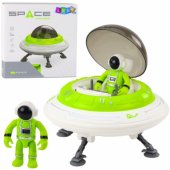 Ufo kosminio laivo astronauto figūrėlė, šviesos ir garsai, žalia