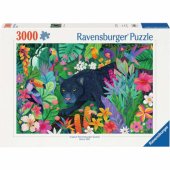 Ravensburger Puzzle Panther in the Blooming Jungle (3000 pieces)