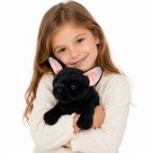 Plush Toy French Bulldog Black 22 cm