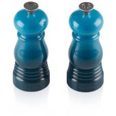 Druskos ir pipirų malūnėlių rinkinys, 11 cm, mėlynas